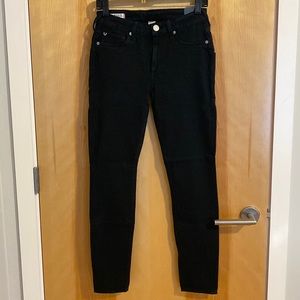 True Religion Hallie Mid-Rise Super Skinny Size 27 NWT Black